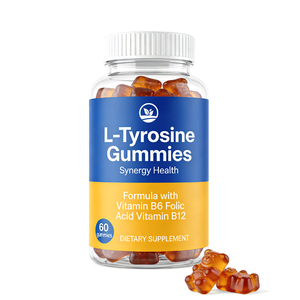 Gomitas de L-tirosina Populares, Ayudan a Aliviar el Estrés, Mejoran el Rendimiento y la Concentración, Suplemento Dietético Vitamínico, Sabor a Arándano - Product Image 1