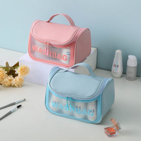 Grote Pvc Cosmetische Case Met Fruit Patroon Rits Sluiting Waterpoof Handheld Reis Toilettas Zakelijke Make-Up