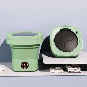 Mini semiautomático 6L 8L deshidratador de lavandería viaje RV lavadora plegable con rueda ondulada lavadora de ropa eléctrica - Product Image 3