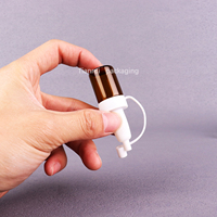 Mini flacons en verre tubulaires transparents ambrés pour sérum, 3ml, 5ml, 6ml, 7ml, 8ml, 10ml, 15ml, 20ml, avec compte-gouttes