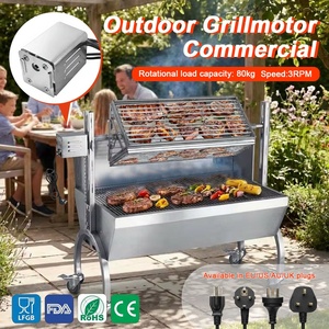 Moteur de rôtissoire HDWYSY HDM32/HDM34, robuste, capacité de charge de 80 kg, en acier inoxydable, moteur électrique pour barbecue - Product Image 1