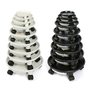 Soucoupe de pot de fleurs extra large blanche n° 5, circulaire, avec réservoir d'eau, en plastique PP double couche, robuste - Product Image 5