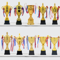 Trophée de Coupe du Monde Sportive en Métal Argenté Personnalisé avec Électrodéposition Dorée pour Champion de Compétition de Basketball