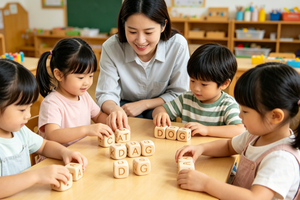 Blocchi di Legno Naturali con Alfabeto e Numeri, Gioco <span class=keywords><strong>Montessori</strong></span> per l'Apprendimento dell'Ortografia, Cubi di Lettere per Bambini, Accessorio per l'Apprendimento Prescolare e il Fai-da-Te - Product Image 6