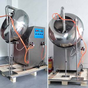 Rotary Drum Automatic Sugar Nut Peanut Snack Chocolat <b>Coating</b> and Seasoning <b>Pan</b> Coater <b>Machine</b> <b>Chocolate</b> Fot Food - Product Image 2