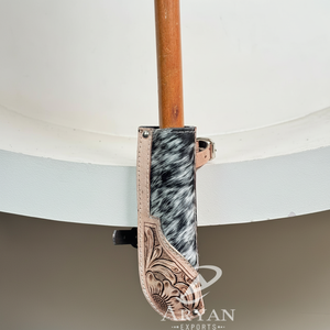 ผู้ถือธงหนังทำมือสั่งทำสไตล์ตะวันตกวินเทจทนทานหนังวัวสำหรับรถจักรยานยนต์กลางแจ้งและขบวนพาเหรด - Product Image 1