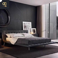 2025 italien nouveau luxe en acier inoxydable cadre grand lit chambre meubles ensemble lit double classique