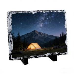 <span class=keywords><strong>Ardoise</strong></span> rectangulaire vierge pour sublimation avec support - <span class=keywords><strong>Ardoise</strong></span> en pierre naturelle haut de gamme pour impression par sublimation - Product Image 3