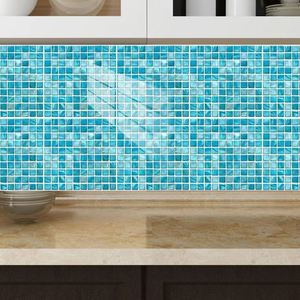 10 Pcs/set PVC <b>Tile</b> <b>Sticker</b> Cross-border Living Room Bedroom <b>Bathroom</b> Self-Adhesive Home Decoration Wallpaper - Product Image 1