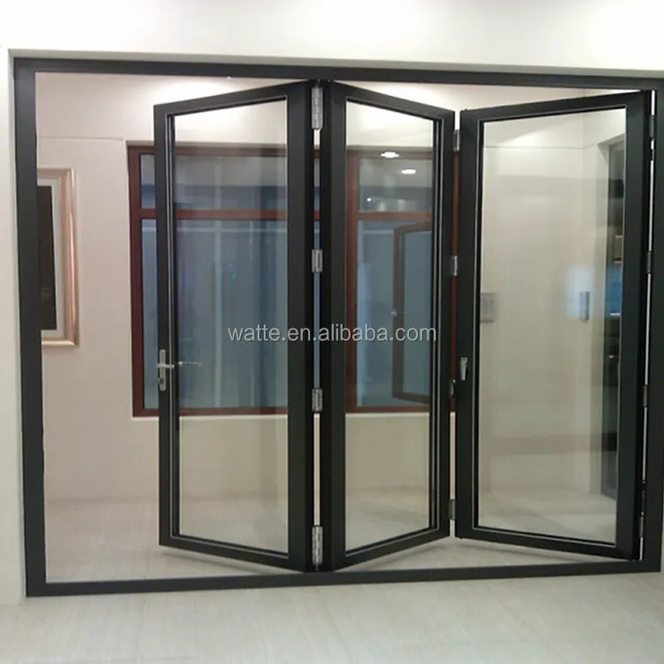 Italiaanse Indoor Metalen Geïsoleerde Loft Luxe Floding Deur Externe Interieur Beveiliging Bifold Dubbele Geglazuurd Deuren