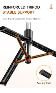 Perche à <span class=keywords><strong>selfie</strong></span> extensible avec poignée, trépied de poche rechargeable F03, en acier inoxydable, pour téléphone, vente chaude - Product Image 6