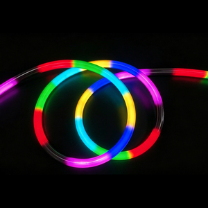 เสื้อแจ็คเก็ตกันน้ำสีดำ 360 องศา พร้อมหลอดไฟนีออนแบบยืดหยุ่น RGB Pixel Programmable สำหรับตกแต่งบาร์สถาปัตยกรรมสมัยใหม่ - Product Image 2