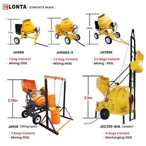Betoneira LONTA JH500H 500L com 2 Sacos, Funil Hidráulico, Motor Diesel, Misturador de Concreto Autocarregável - Product Image 6