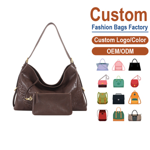 Sac Hobo Vintage en Cuir Véritable pour Femme, Design Moto Tressé Latéral, Grande Capacité, Sac à Bandoulière Rétro pour Trajet Quotidien, Anti-Vol, ODM - Product Image 1