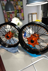 Kit de Ruedas para Motocicleta Fit Kt m Exc Años <span class=keywords><strong>2022</strong></span> con Buje Anodizado Naranja para Motocross - Product Image 2