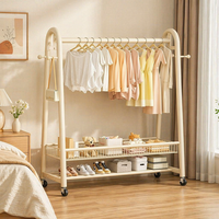 Porte-manteau d'angle moderne en acier au carbone avec tiroir pour vêtements, chambre à coucher, salon, chambre de location, double niveau