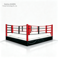Ring de boxe et de lutte fixe commercial avec accessoires complets pour événements de tournois professionnels