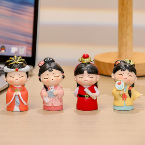Resin Doll Ancient Style Maid Figurine Desktop Decoration Souvenir Gift - Product Image 2