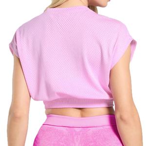Camiseta sin Mangas Transpirable de Malla para Mujer con Cintura Elástica para Verano, Ajuste Delgado y Casual - Product Image 2
