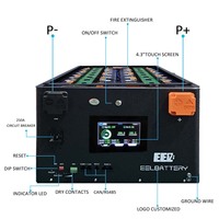 Pack de batteries fini EEL V6 Pro 17KWH 16S 51.2V avec cellules LiFePO4 CATL EVE 314AH 330Ah intégrées + BMS JK 200A + Disjoncteur et fusible