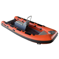 Bateau de pêche gonflable à nervures en aluminium soudé à grande vitesse à coque rigide Rib480 de 16 pieds à vendre