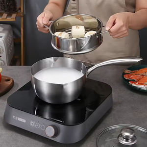 Çok fonksiyonlu paslanmaz çelik pişirme Pot vapur mutfak tavalar çelik tencere pişirme için sos tavalar bebek süt tencere - Product Image 5