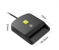 Lecteur-graveur de cartes à puce ZOWEETEK, lecteur de cartes SIM, prend en charge les cartes intelligentes 5V, 3V et 1.8V ISO 7816 Classe A, B et C, lecteurs de cartes USB