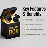 Kotak Misteri Hadiah Natal Elektronik 3C Kejutan Beruntung Blind Box Smart Watch TWS Earbuds Speaker 5pcs Gadget Acak Grosir