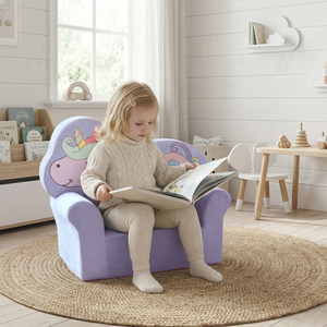 Canapé-lit pour bébé <span class=keywords><strong>licorne</strong></span>, <span class=keywords><strong>fauteuil</strong></span> doux en <span class=keywords><strong>mousse</strong></span> à mémoire de forme, confortable et ergonomique pour enfants - Product Image 4