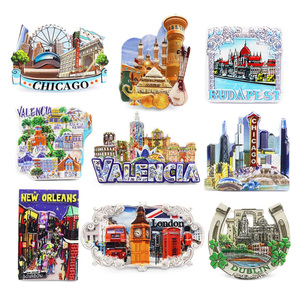 Aimants de réfrigérateur personnalisés en polyrésine 3D, souvenirs touristiques d'Italie, aimants de réfrigérateur de pays et de ville - Product Image 1