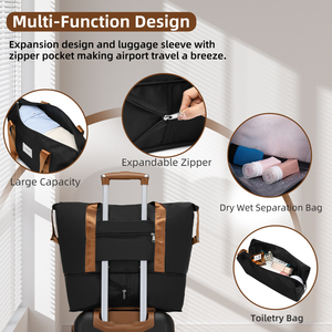 Set di Valigie 6 Pezzi Nero e Marrone con Ruote Girevoli - Trolley Leggeri in ABS Rigido per <span class=keywords><strong>Viaggi</strong></span> e Affari - Product Image 6
