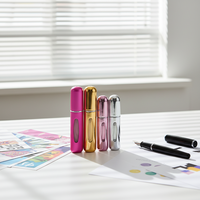 Flacon de parfum miniature portable en aluminium mat rechargeable Twist