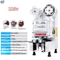 Machine de scellage automatique électrique commerciale pour gobelets à jus de 90-95 mm, pour sceller les films de boissons, scelleuse de gobelets en mousse