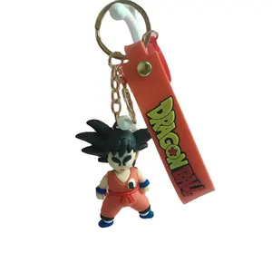 Dragon ball anime character design high quality delicacy pvc key chain for decoration