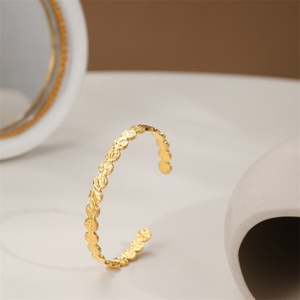 Simple Fashion Stainless Steel <b>Bracelet</b> <b>Gold</b> Plated Cuff Bangle Jewelry - Product Image 6