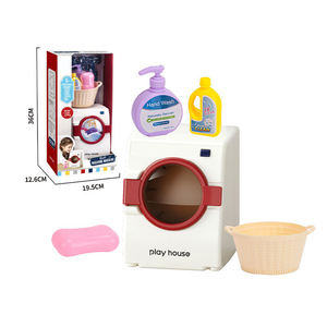 <b>Washing</b> <b>Machine</b> <b>Toy</b> Set with Sound Light Pretend Play Laundry Appliance Kids Educational Gift with Detergent Soap Basket - Product Image 3