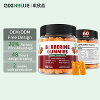 Bonbons gélifiés OEM au complexe de berbérine avec cannelle de Ceylan et berbérine HCL pour le métabolisme et la santé intestinale, 60 unités