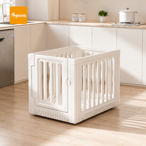 Corralito Multifuncional Premium para Bebés, Cuna Portátil con Almacenamiento de Juguetes, Barrera de Seguridad de HDPE para Interiores - Product Image 1