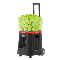 Máquina Lanzapelotas de Tenis con Control por Voz IA, Base con Ruedas y Barra de Arrastre, Programas de Entrenamiento Preestablecidos, para Entrenamiento de Habilidades en Clubes Profesionales