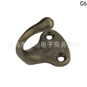 Antique Style Zinc Alloy <b>Wall</b> <b>Hook</b> Single Coat <b>Hook</b> For Furniture And <b>Wall</b> Mounting Durable Design - Product Image 4