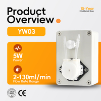 황화나트륨/질산나트륨/아닐린 실험실 테스트를위한 12v/24v 더블 헤드 액체 이송 물 투약 연동 펌프