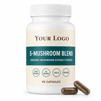 Capsules de champignons adaptogènes standardisées 12 en 1, Queue de dinde, Maitake, Soutien immunitaire, 120 unités, ODM, Marque privée