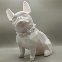 Nouvelle Arrivée Figurine en Vinyle PVC Bouledogue Français 35cm avec Tirelire Faite à la Main Style Ours Violent Certifiée EN71
