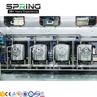 Ligne de production automatique d'eau pure minérale en bouteilles de 18 litres, 150-2000 BPH, machine de remplissage