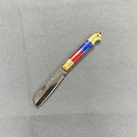 Compacte Joint Slip Multifunctionele EDC-messen Gereedschap Messing Turquoise Handvat Prachtig klein zakmes Uitpakken Leuke doossnijder