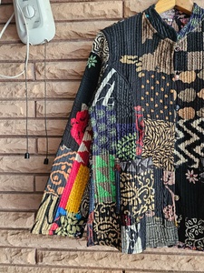 Women's Winter Type High Demanded Handmade Quilted Cotton Coat Indian Block Print Boho Women Coat, Gift For Her - Product Image 3