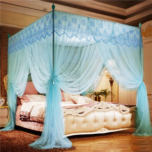 Usine Dentelle Broderie Bord Plegable Intérieur De Luxe <span class=keywords><strong>Amovible</strong></span> <span class=keywords><strong>Moustiquaire</strong></span> pour <span class=keywords><strong>Lit</strong></span> - Product Image 3