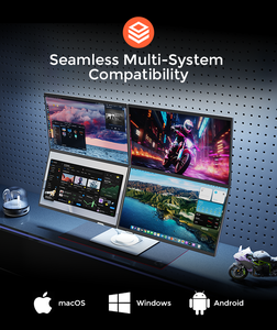 Moniteur <span class=keywords><strong>portable</strong></span> triple écran de 18,5 pouces pour la productivité de nouvelle génération, type C, facile à transporter, connexion par un seul câble, extension d'écran - Product Image 2