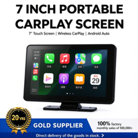 Layar Mobil 7-inci 2.5D Terlaris dengan CarPlay & Android Auto, Monitor Gambar Mundur Nirkabel.