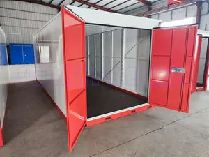 Phẳng gói thép prefab container lưu trữ tự lưu trữ lắp ráp có thể gập lại container di động Stackable cách điện lưu trữ di động